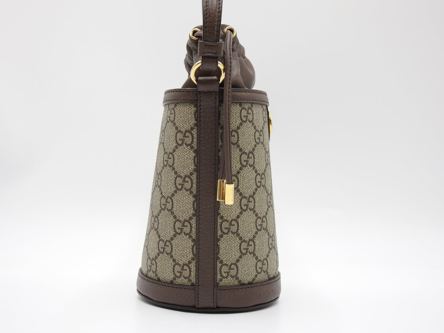 GUCCI GG Supreme Ophidia Bucket Bag Shoulder Hand Bag Beige Brown 760199