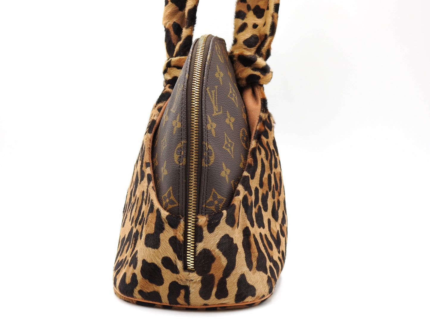 LOUIS VUITTON Alma Azzedine Alaia Monogram Leopard Shoulder Hand Bag M99032