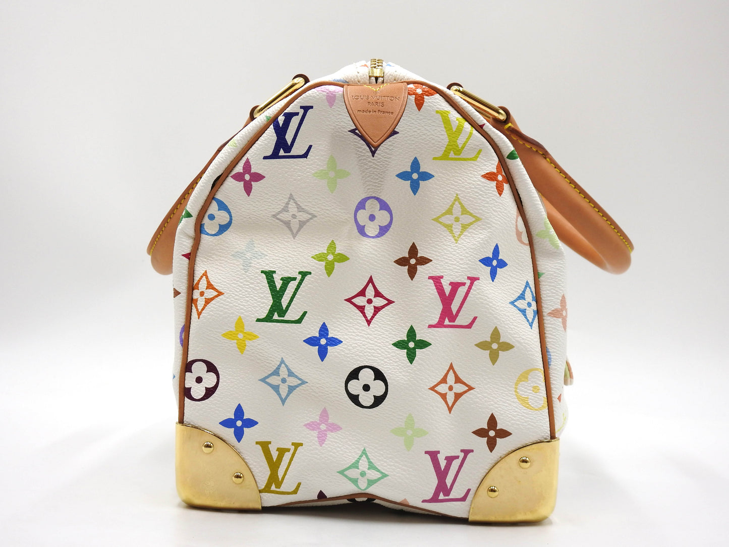 LOUIS VUITTON Speedy 30 Boston Hand Bag Multicolor Bron White M92643