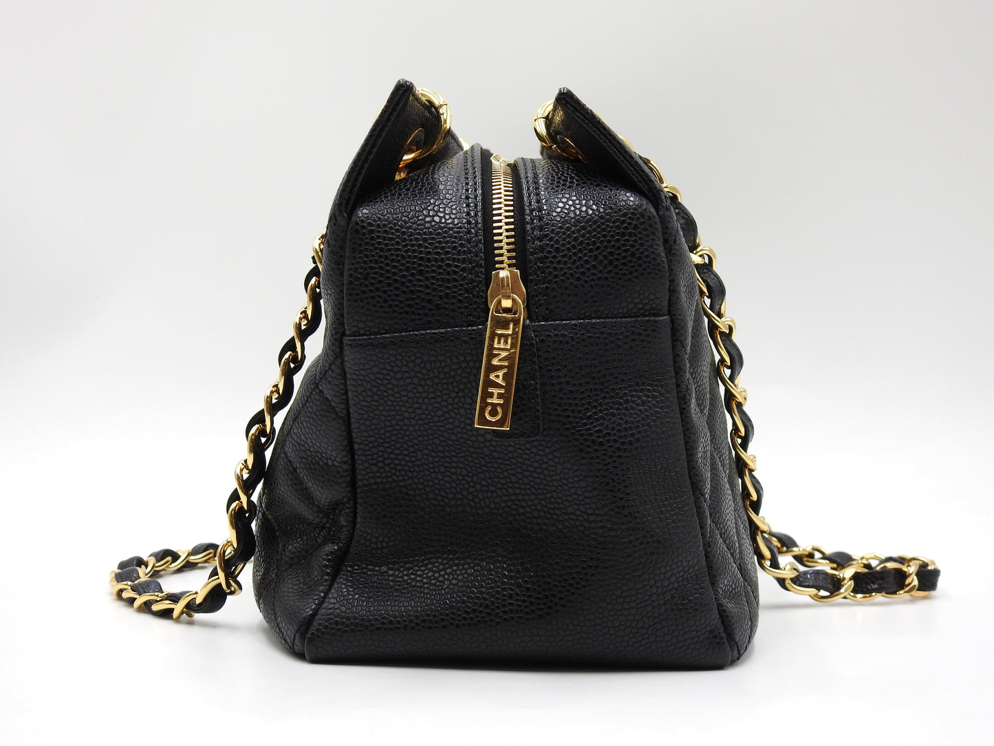 CHANEL CC Matelasse PTT Petit Timeless Tote Shoulder Bag Caviarskin A18004