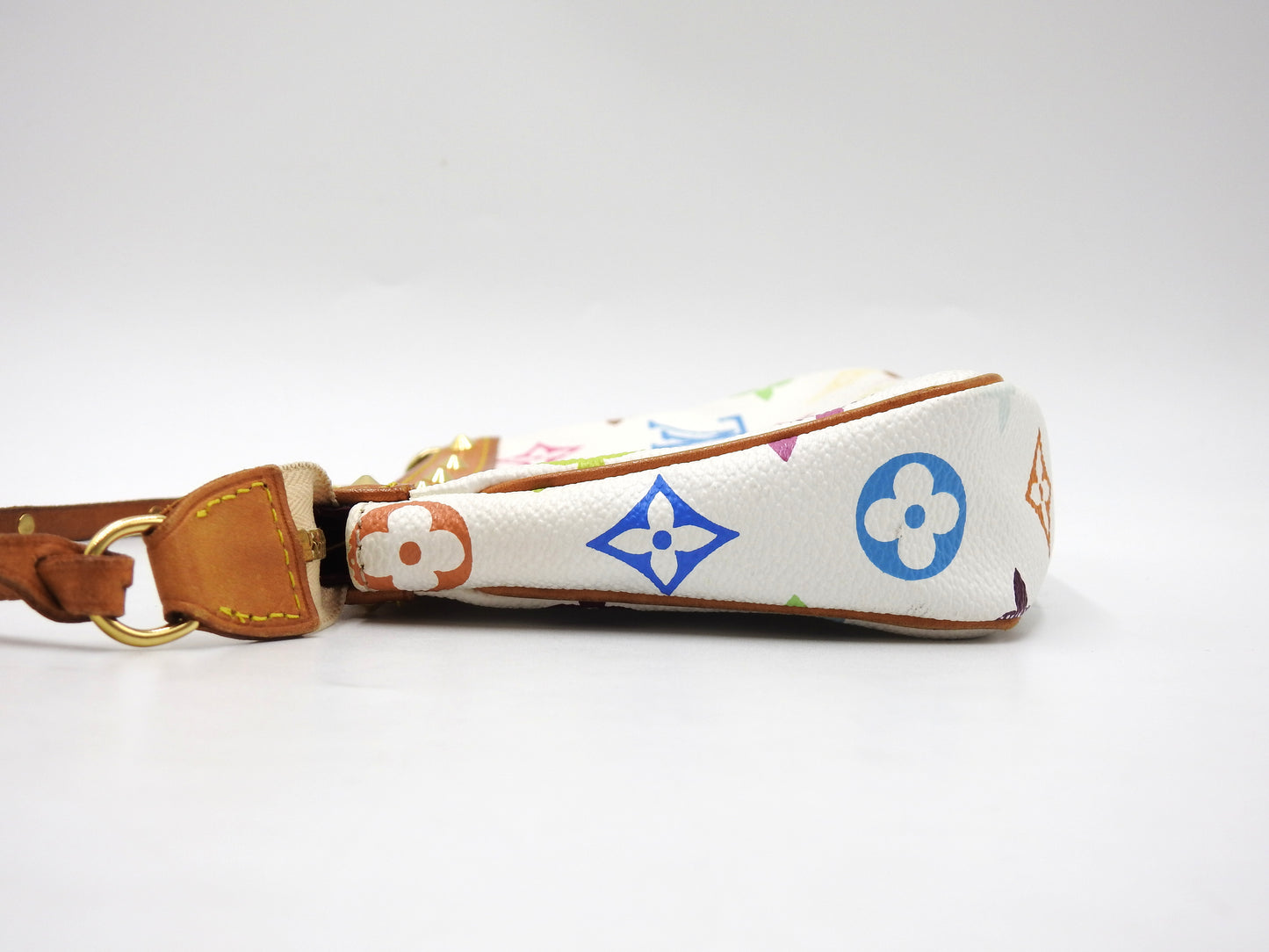 LOUIS VUITTON Pochette Accessories Pouch Monogram Multicolor White M92649