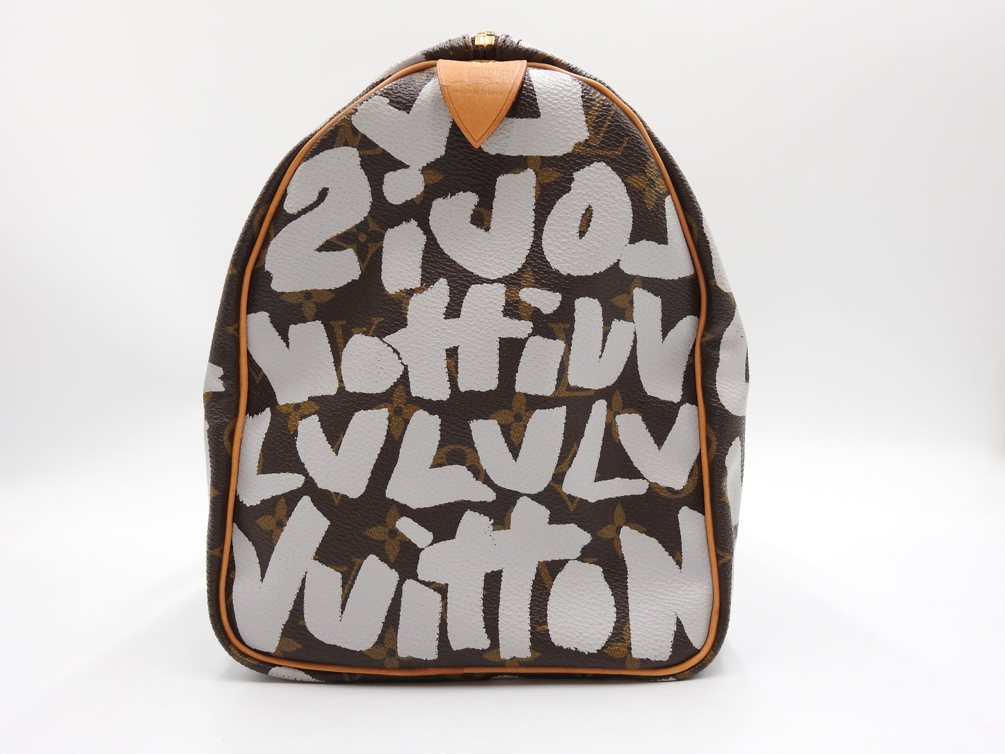 LOUIS VUITTON Monogram Graffiti Speedy 30 Hand Bag Boston Bag White M92195