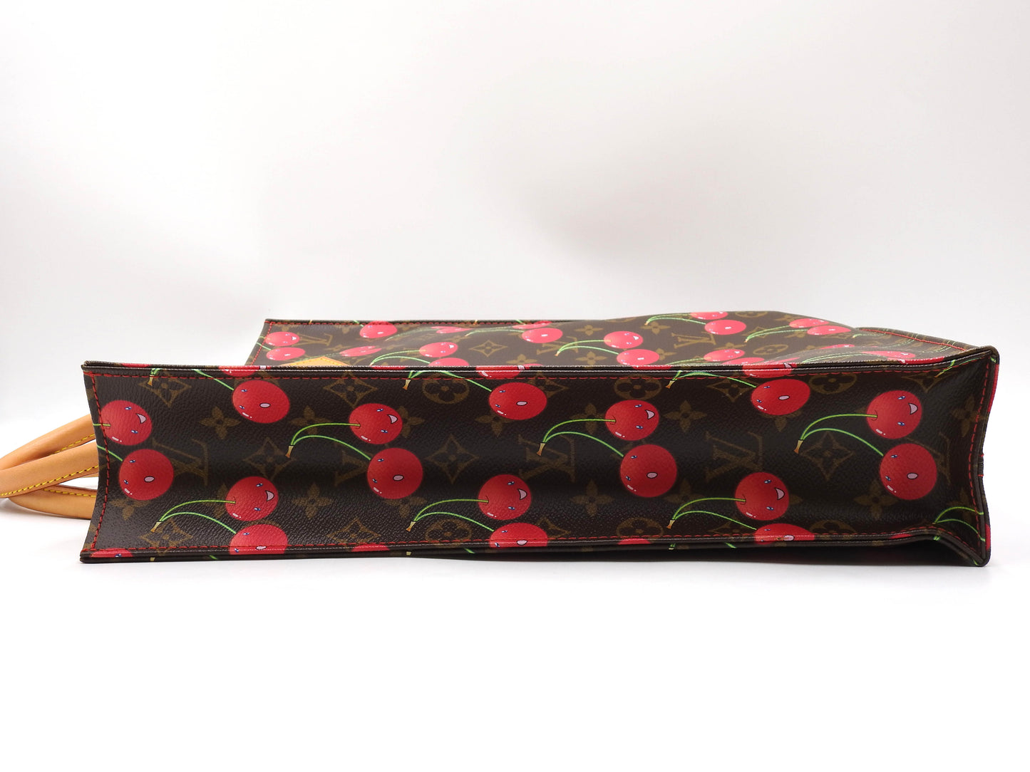 LOUIS VUITTON Monogram Cherry Sac Plat Tote Hand Bag Canvas M95010