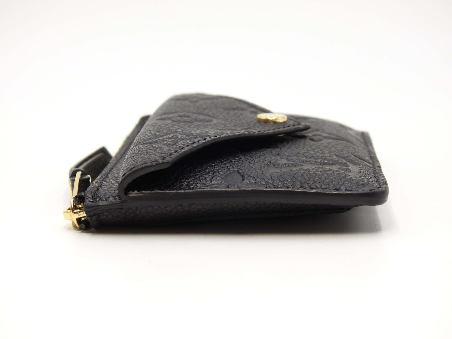 LOUIS VUITTON Monogram Empreinte Verso Coin Purse Card Holder Black M69421