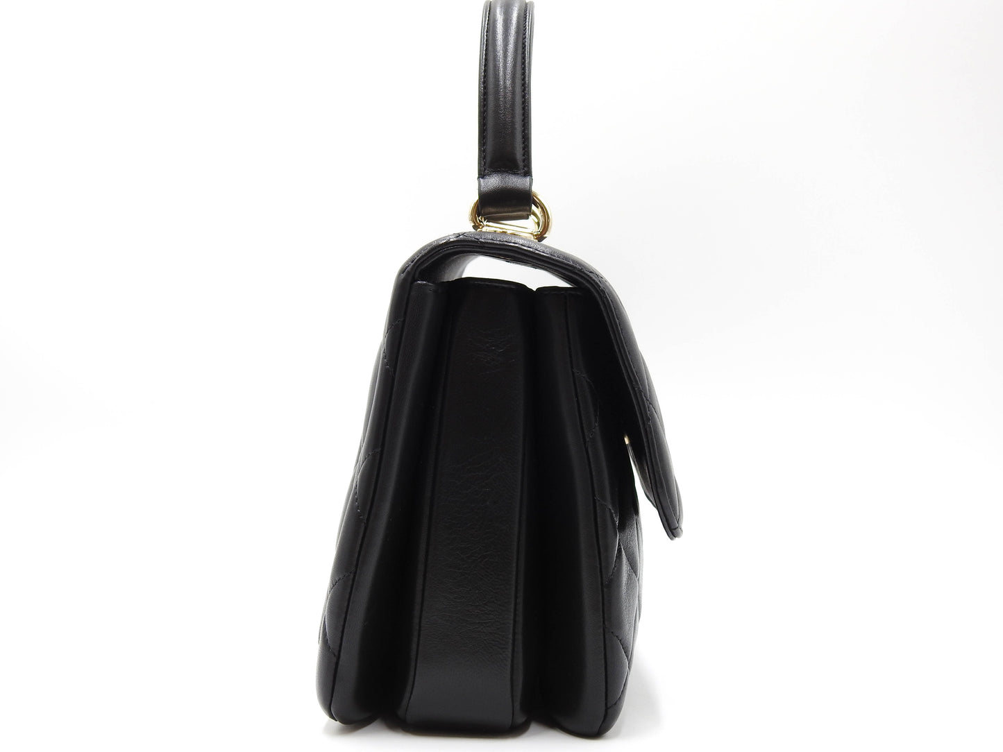 CHANEL Medium Trendy CC Top Handle Flap Shoulder Bag Lambskin Black A92237