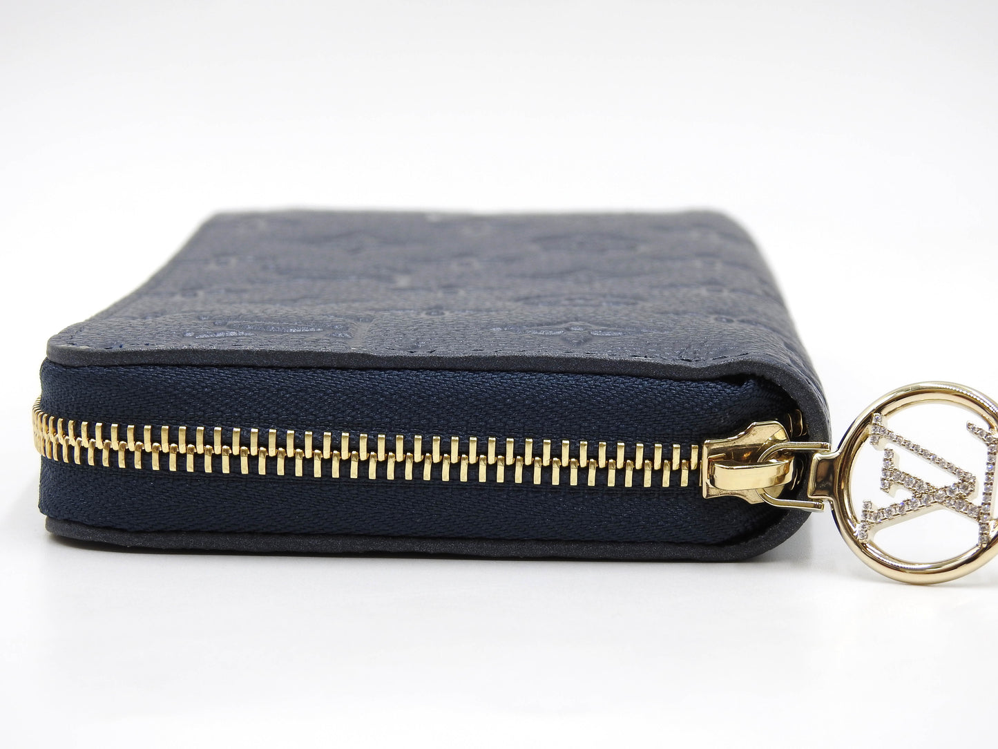 LOUIS VUITTON Monogram Empreinte Zippy Long Wallet Leather Navy M82838