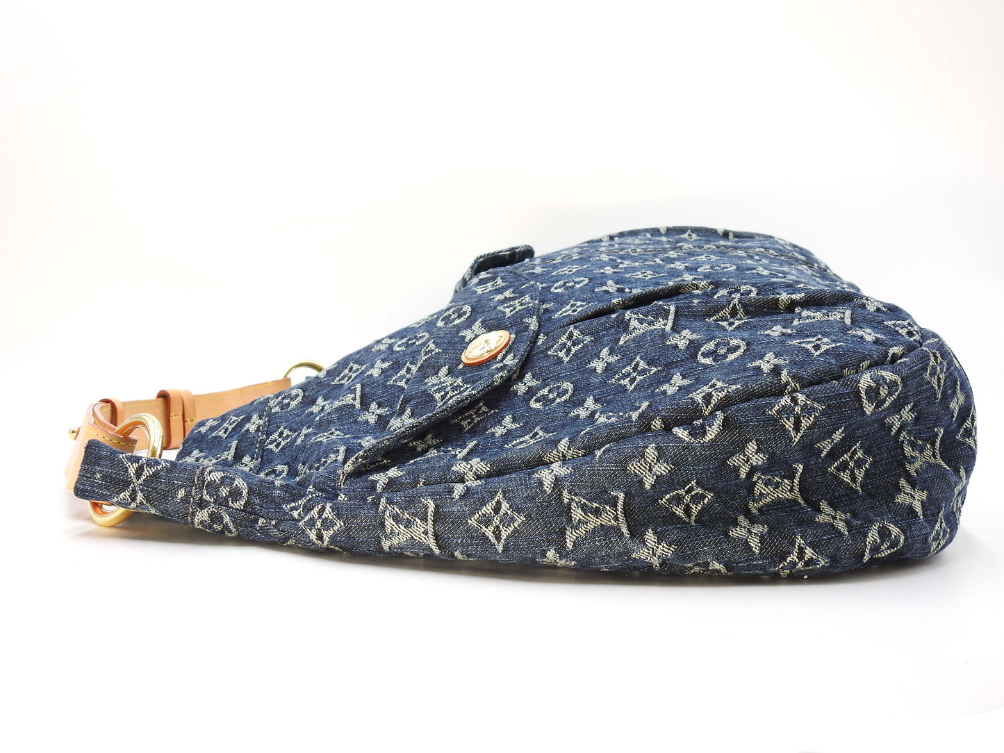 LOUIS VUITTON Daily GM Monogram Denim Shoulder Bag Blue M40493