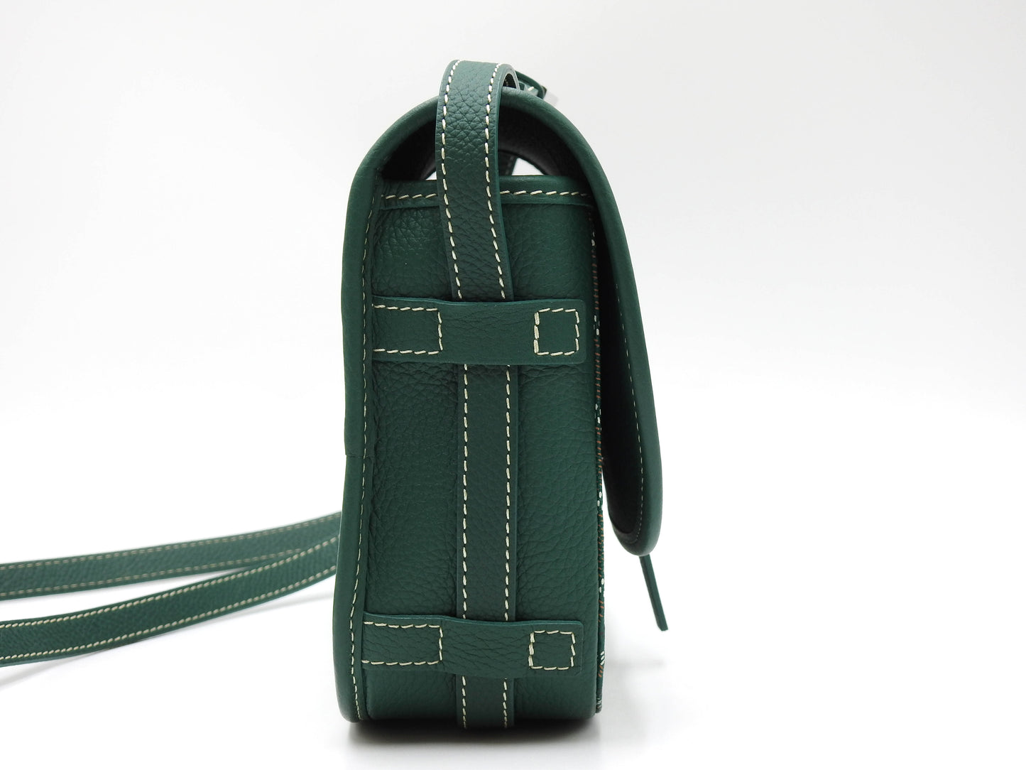 GOYARD Belvedere PM Shoulder Bag PVC Canvas Leather Green