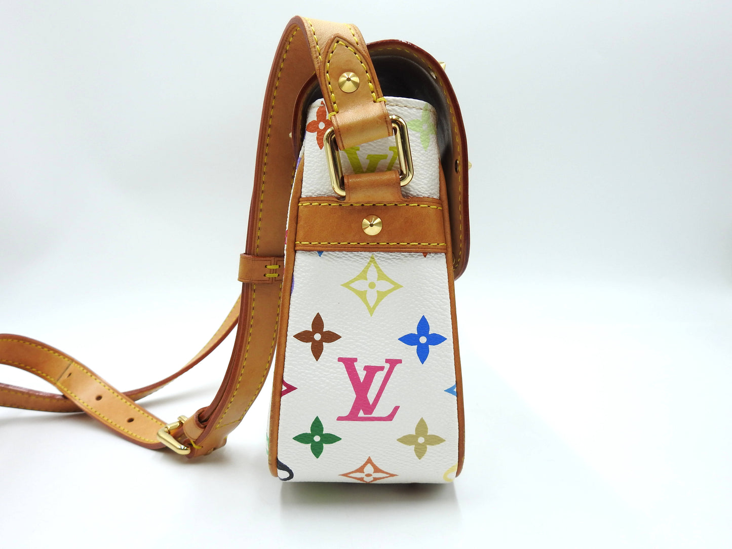LOUIS VUITTON Sologne Shoulder Bag Monogram Multicolor Bron White M92661