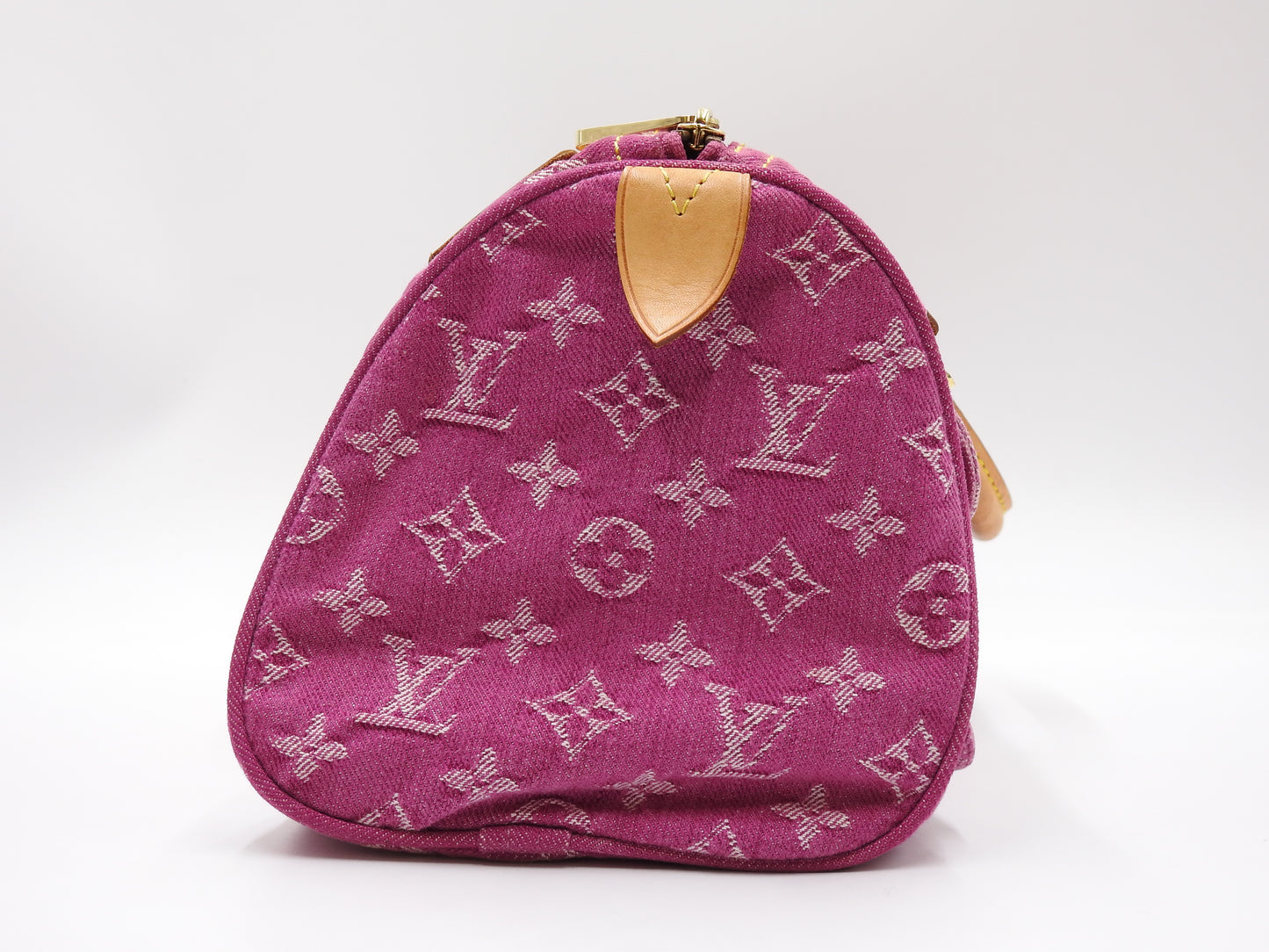 LOUIS VUITTON Monogram Denim Neo Speedy Boston Hand Bag Pink M95214