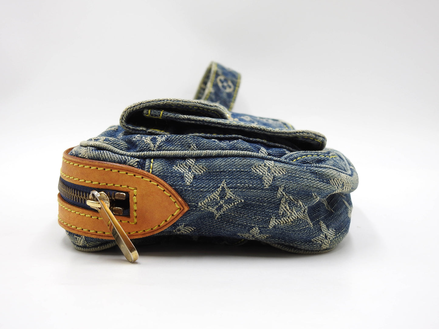 LOUIS VUITTON Monogram Denim Bum Bag Belt Bag Shoulder Bag Blue M95347