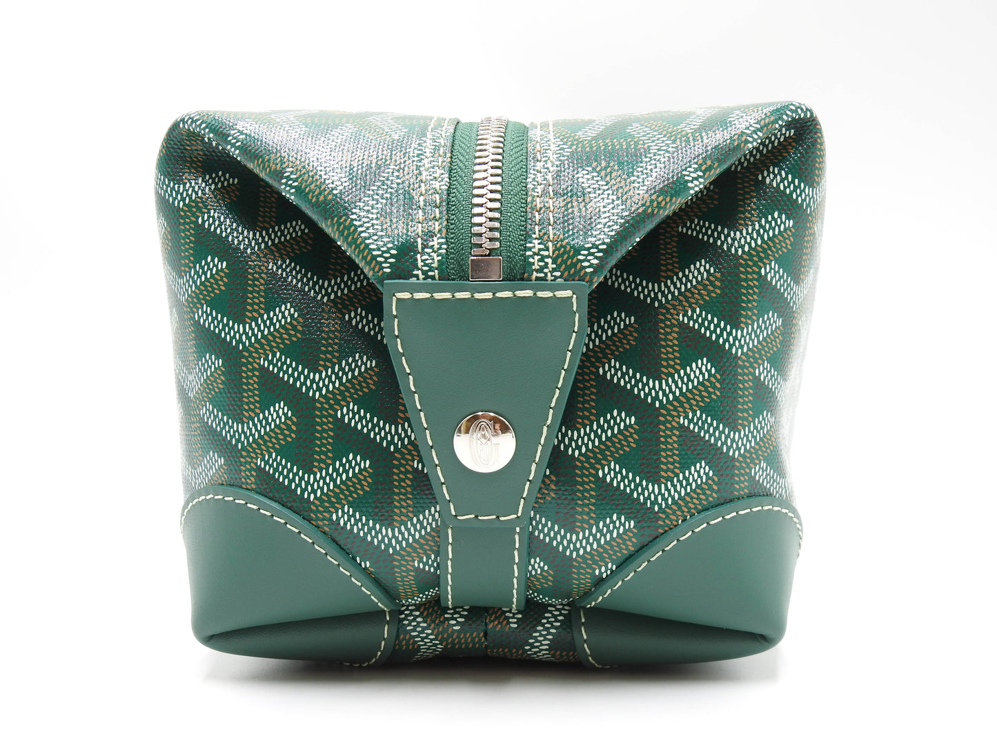 GOYARD AMA BOIENG 25 Toiletry Pouch Clutch Bag PVC Leather Green