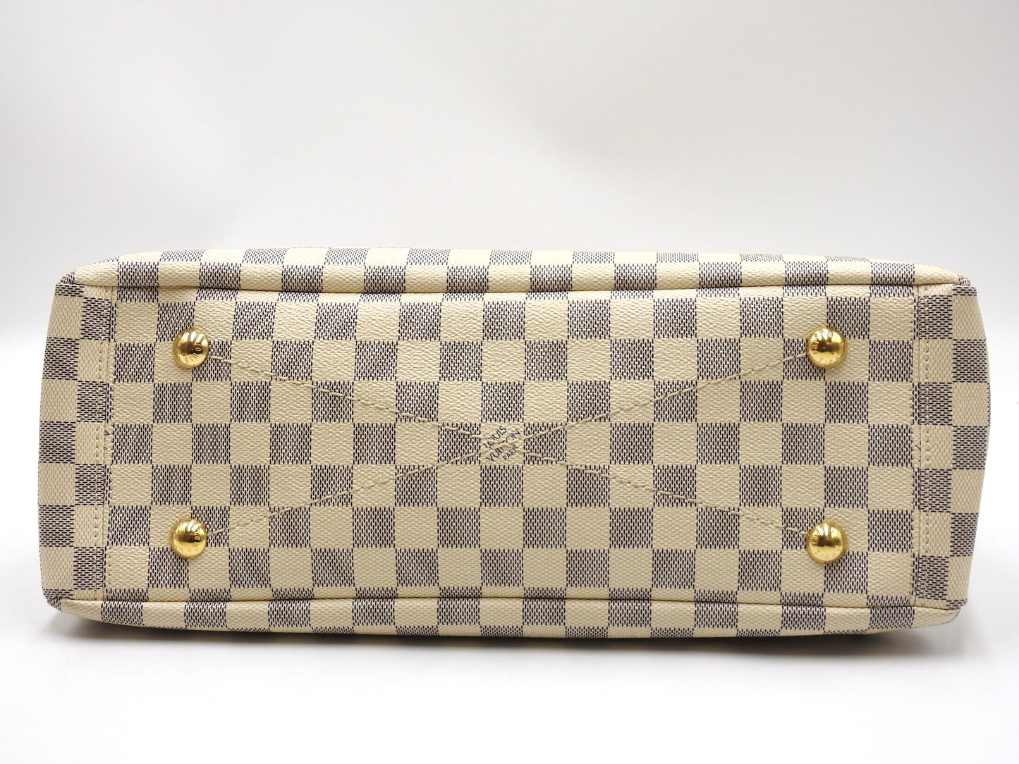 LOUIS VUITTON Lymington Tote Bag Shoulder Bag Damier Azur Tassel N40022