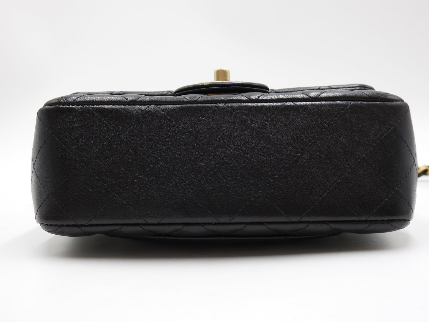 CHANEL Matelasse Mini Rectangular Flap Chain Shoulder Bag Lambskin Black