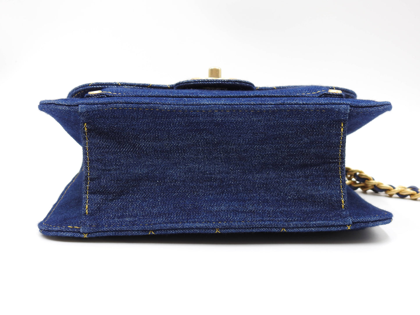 CHANEL Matelasse Double You Flap 2way Chain Shoulder Hand Bag Denim AS4051
