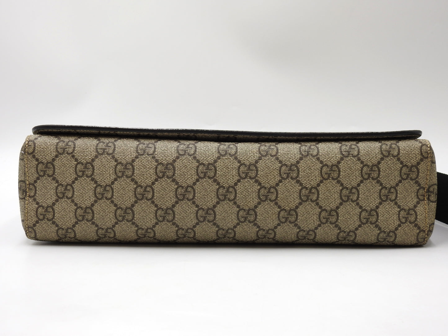 GUCCI GG Supreme Sherry Web Messenger Shoulder Bag Monogram Beige 475432