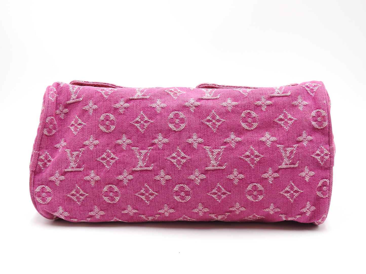 LOUIS VUITTON Monogram Denim Neo Speedy Hand Bag Boston Bag Pink M95214