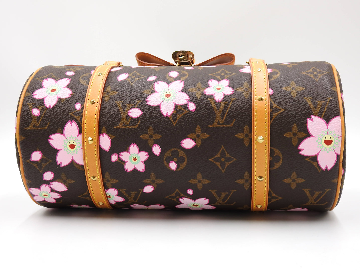 LOUIS VUITTON Papillon Shoulder Hand Bag Monogram Cherry Blossom M92009