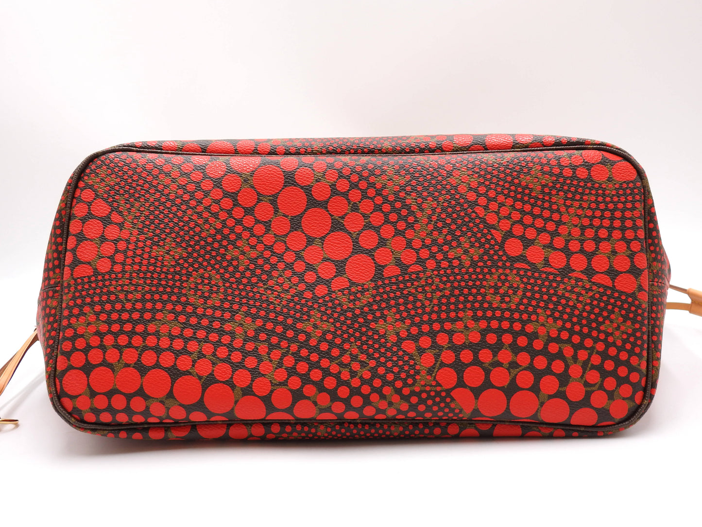 LOUIS VUITTON Monogram Wave Kusama Yayoi Neverfull MM Tote Bag Red M40686