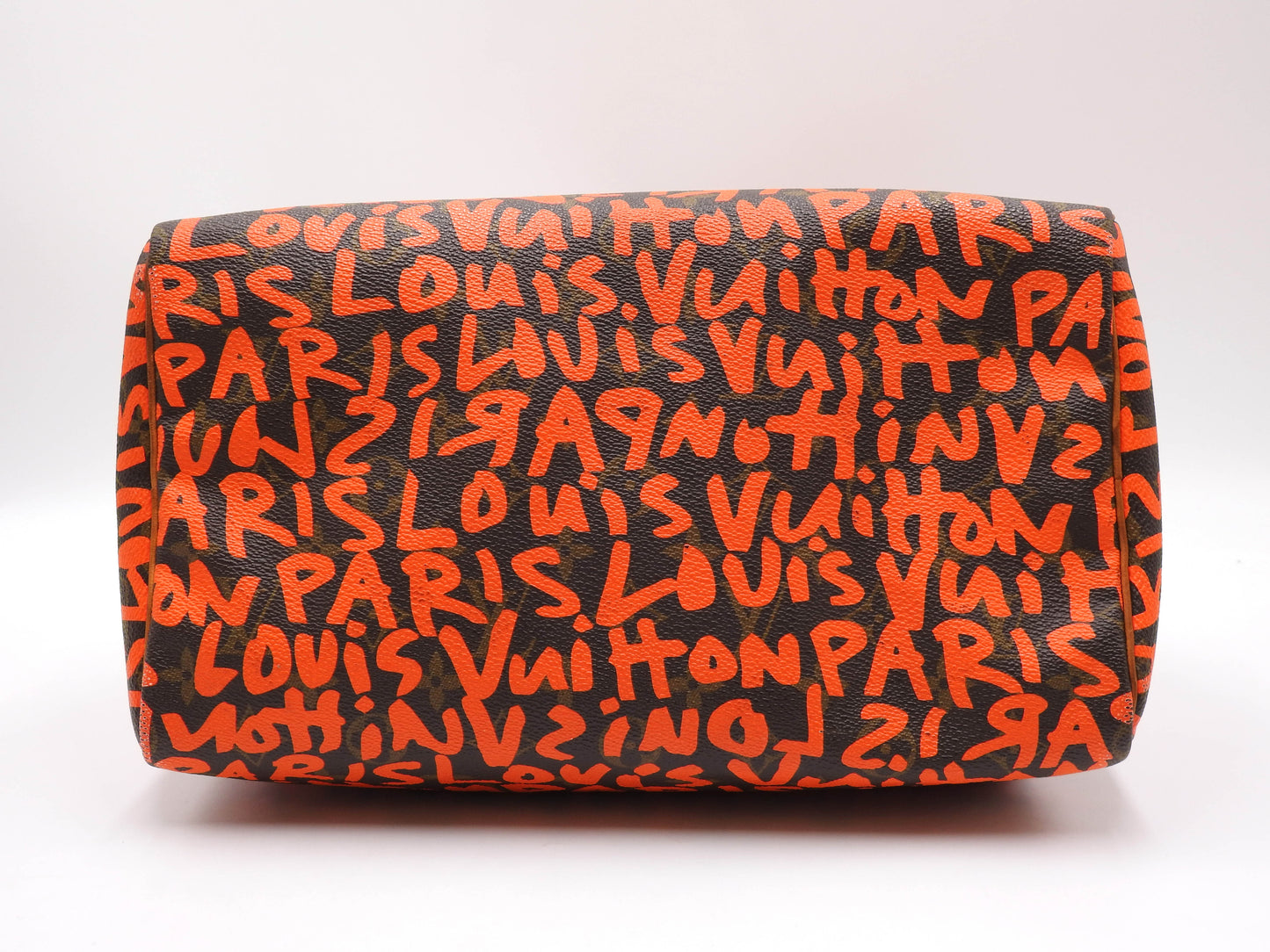 LOUIS VUITTON Monogram Graffiti Speedy 30 Boston Hand Bag Orange M93705