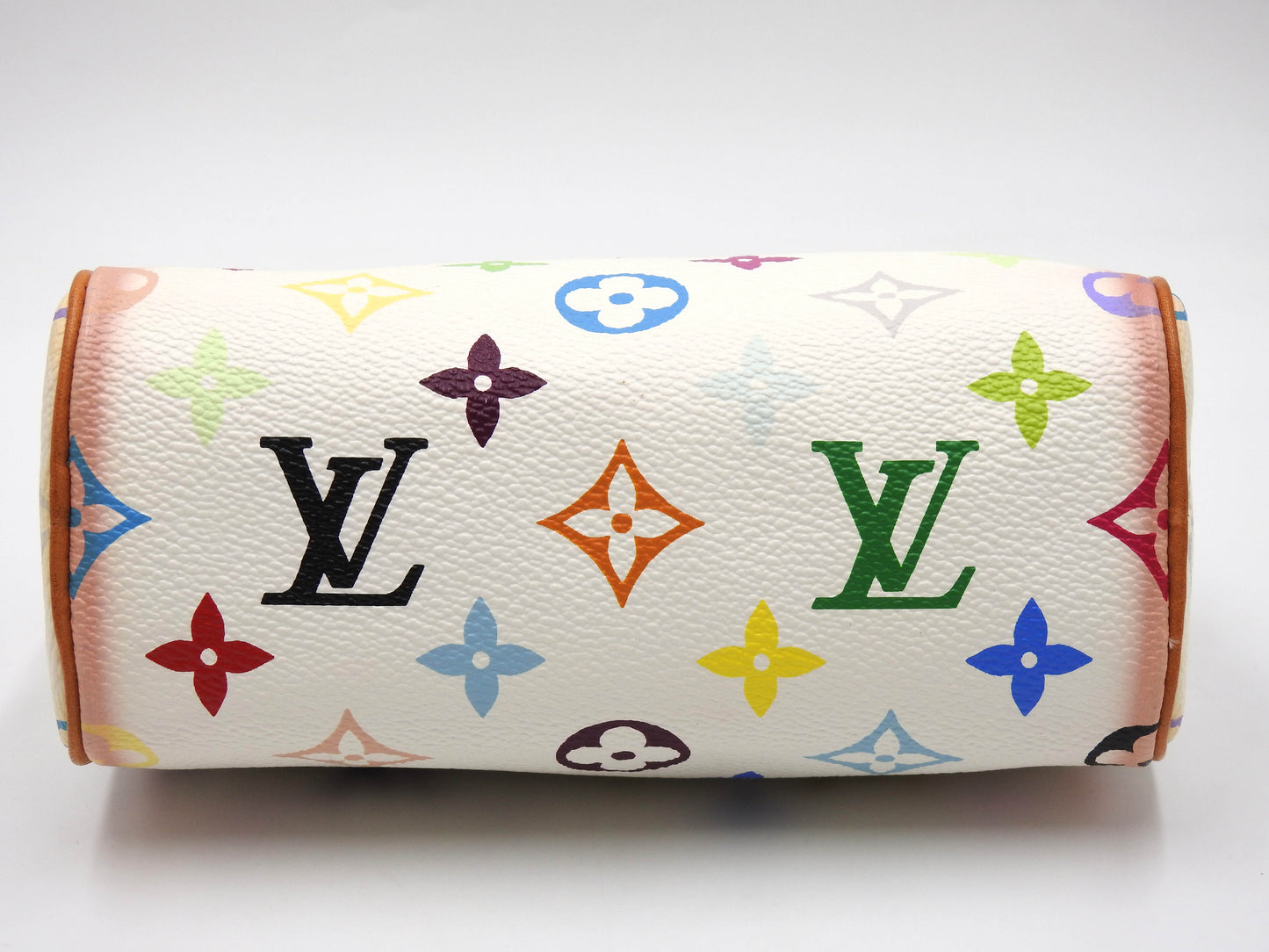 LOUIS VUITTON Monogram Mini Speedy Hand Bag Multicolor Bron White M92645