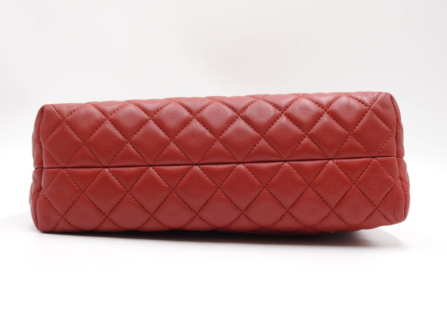 CHANEL CC Matelasse Hobo Shoulder Hand Bag Lambskin Red A69264