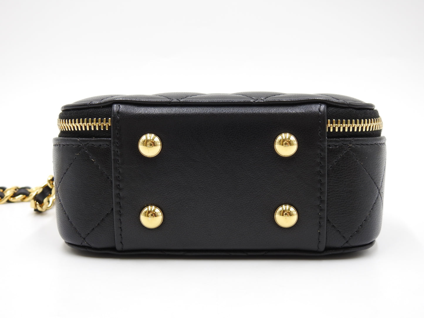 CHANEL Mini Chic Riviera Top Handle Vanity Shoulder Bag Lambskin AP3087