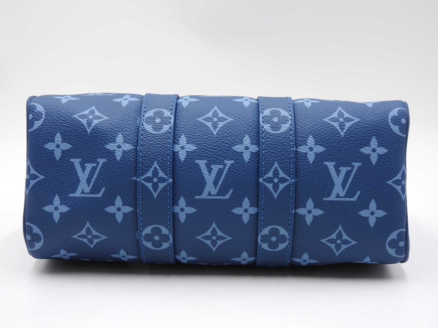 LOUIS VUITTON Monogram Keepall Bandouliere 25 Shoulder Hand Bag Blue M46803