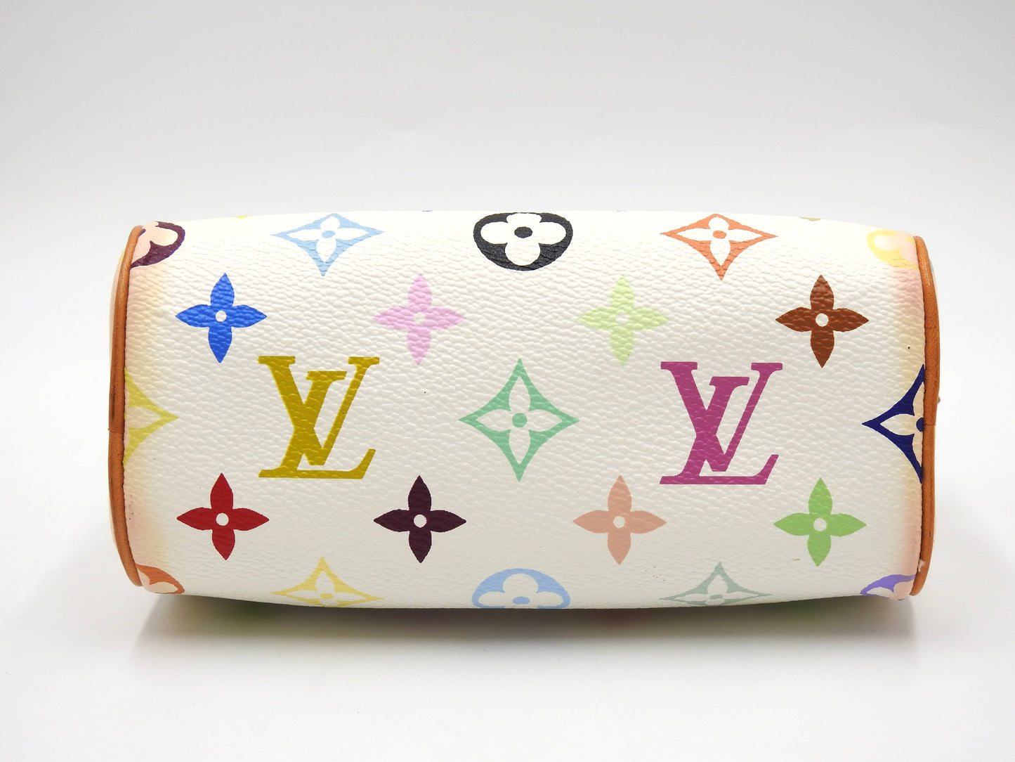 LOUIS VUITTON Monogram Mini Speedy Hand Bag Multicolor Bron White M92645