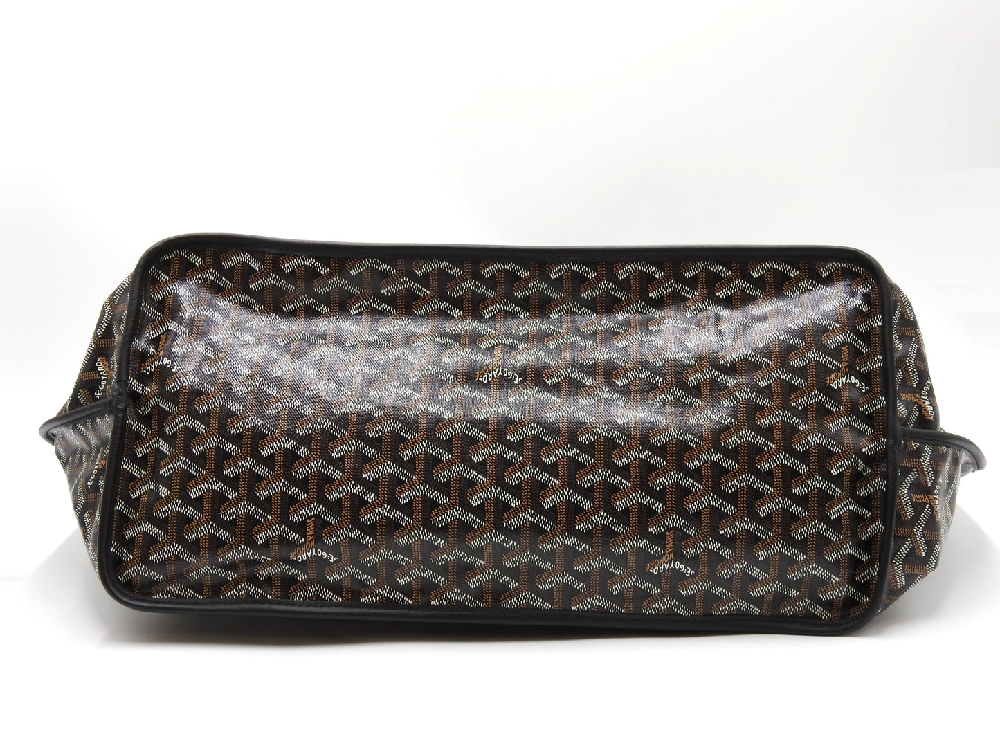 GOYARD Anjou GM Reversible Shoulder Tote Bag PVC Canvas Leather Black