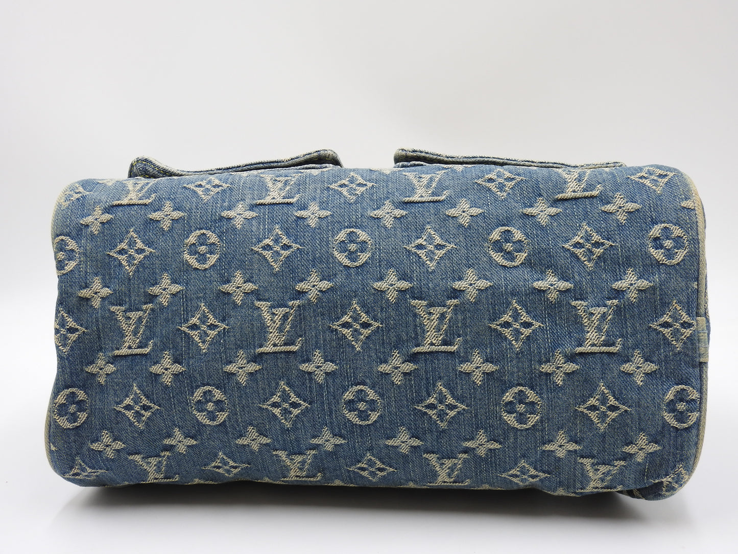 LOUIS VUITTON Monogram Denim Neo Speedy Hand Bag Boston Bag Blue M95019