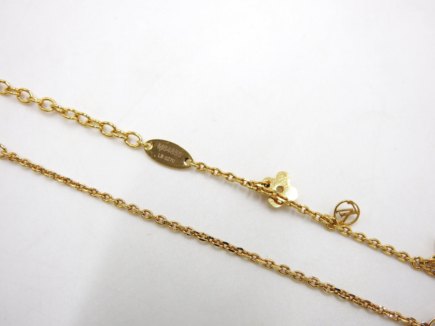 LOUIS VUITTON Collier Blooming Necklace GP Flower Brass M64855