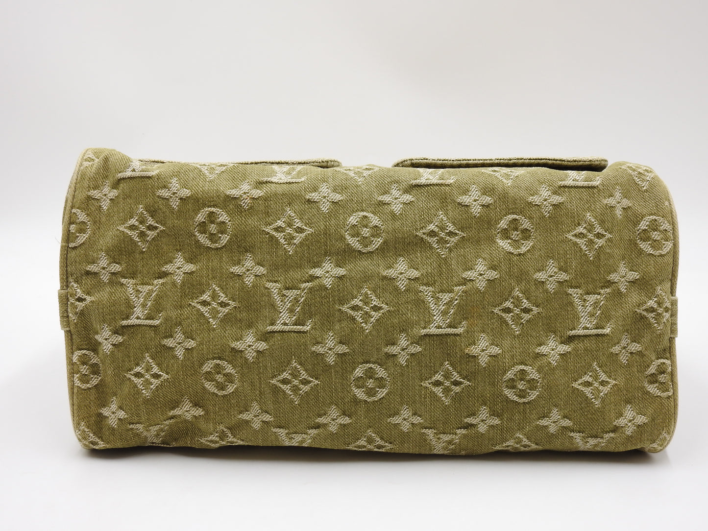 LOUIS VUITTON Monogram Denim Neo Speedy Hand Bag Boston Bag Khaki M95215