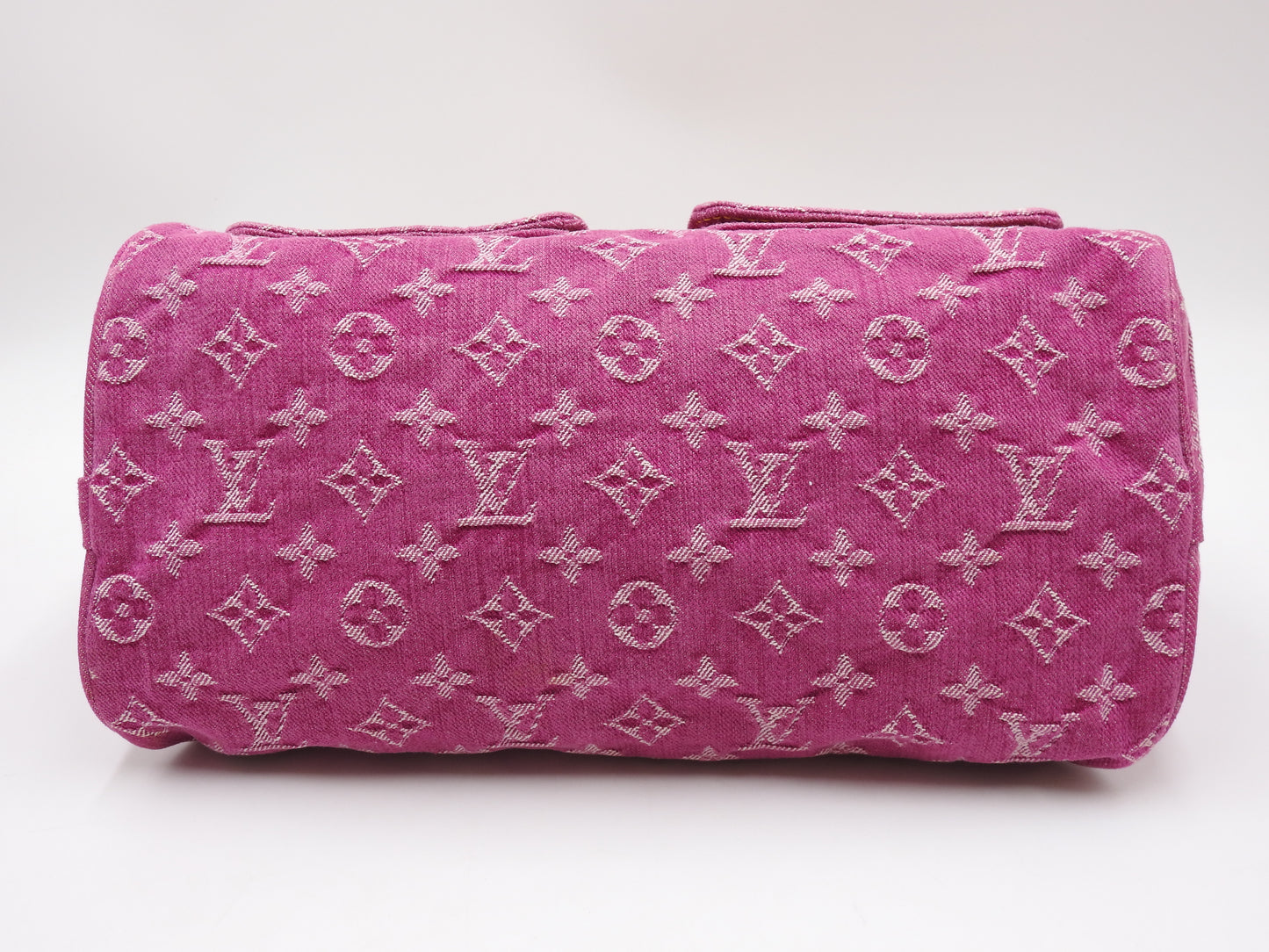 LOUIS VUITTON Monogram Denim Neo Speedy Boston Hand Bag Pink M95214
