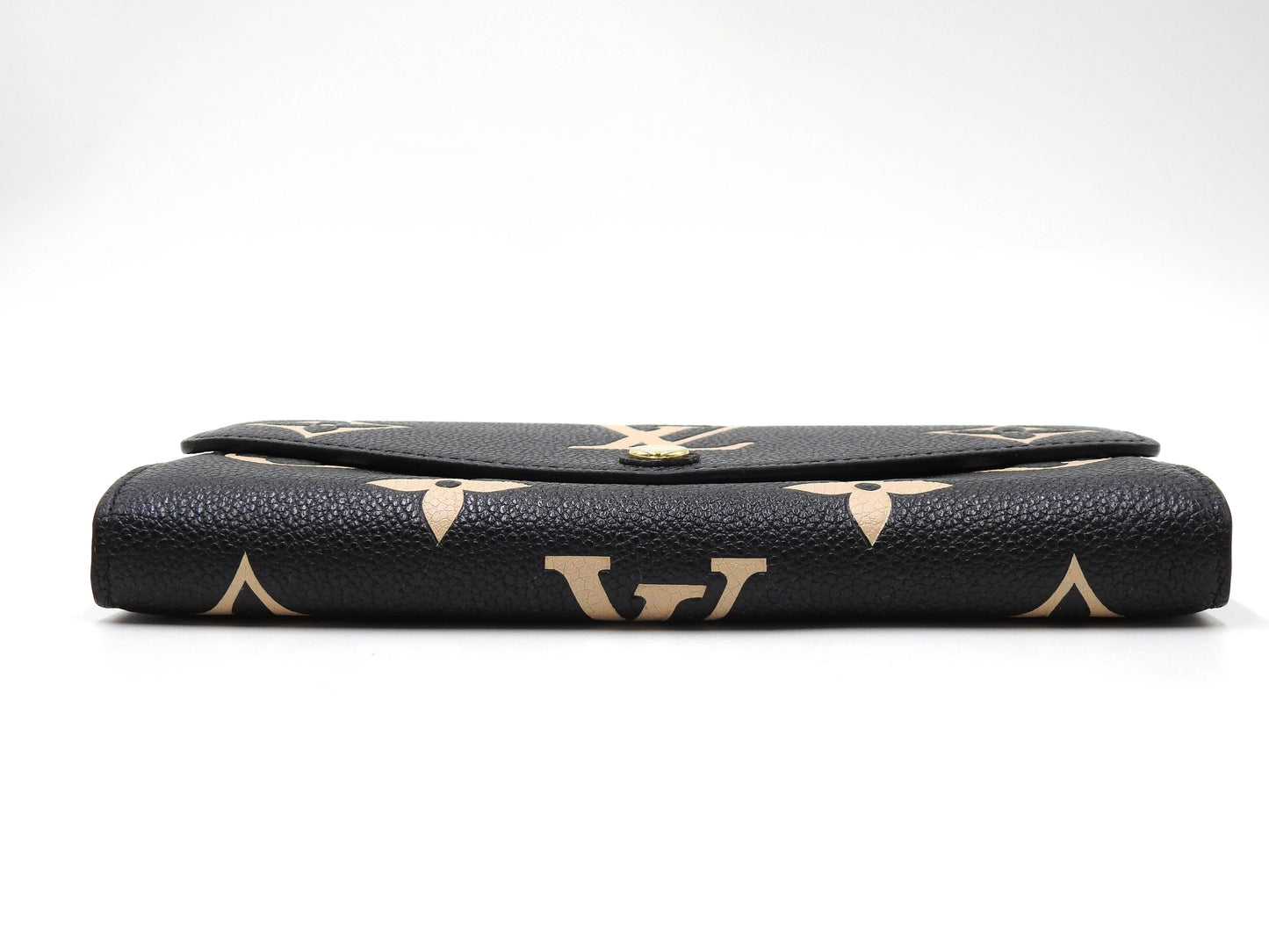 LOUIS VUITTON Monogram Empreinte Giant Sarah Wallet Black Beige M80496