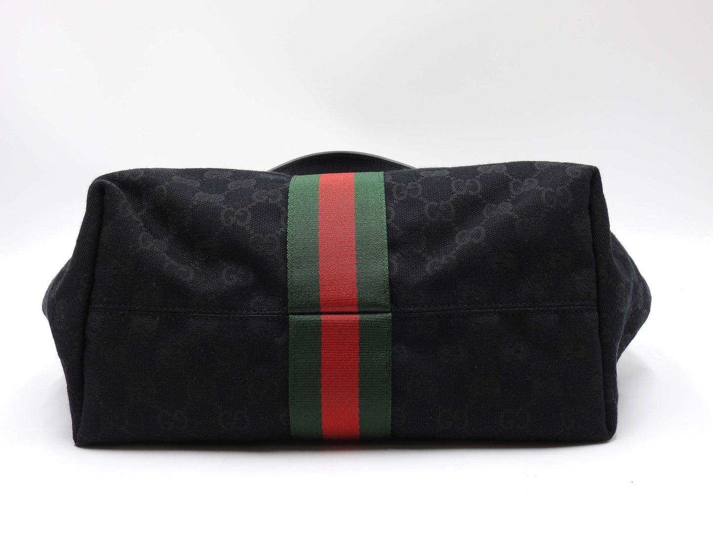 GUCCI GG Canvas Giglio Small Hobo Tote Shoulder Bag Black Green Red 860845
