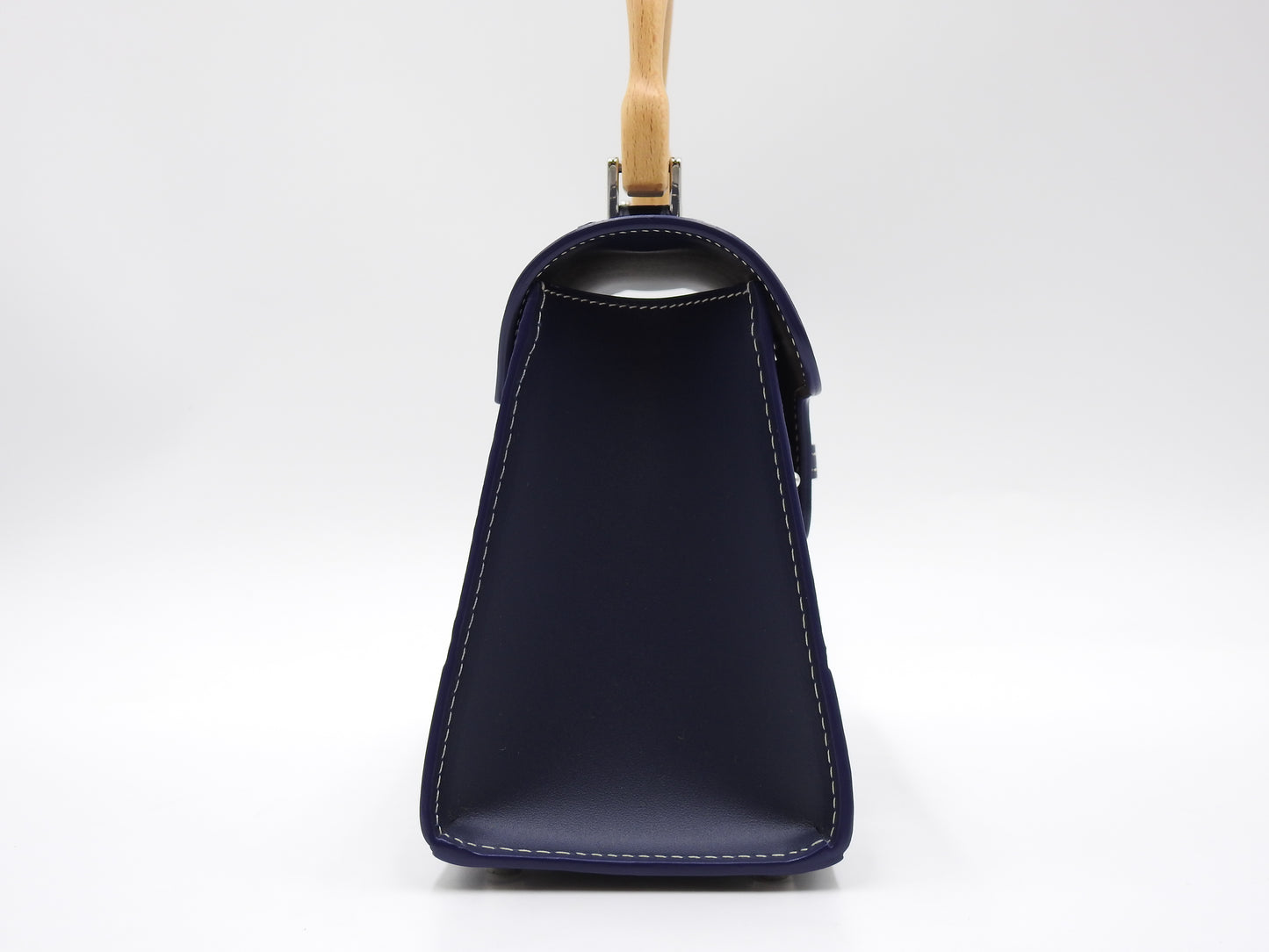 GOYARD Saigon Mini Structure Hand Shoulder Bag PVC Canvas Leather Navy