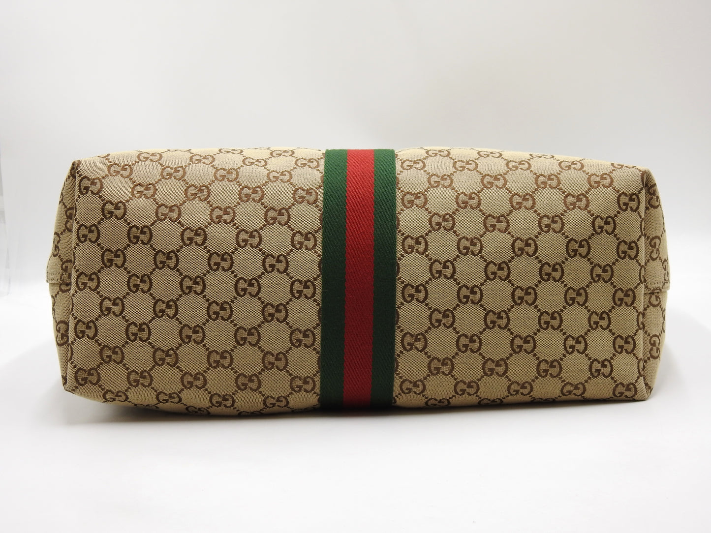 GUCCI GG Canvas Giglio Large Hobo Tote Shoulder Bag Beige Brown 853971