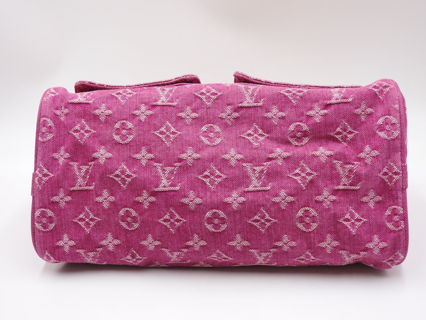 LOUIS VUITTON Monogram Denim Neo Speedy Boston Hand Bag Pink M95214