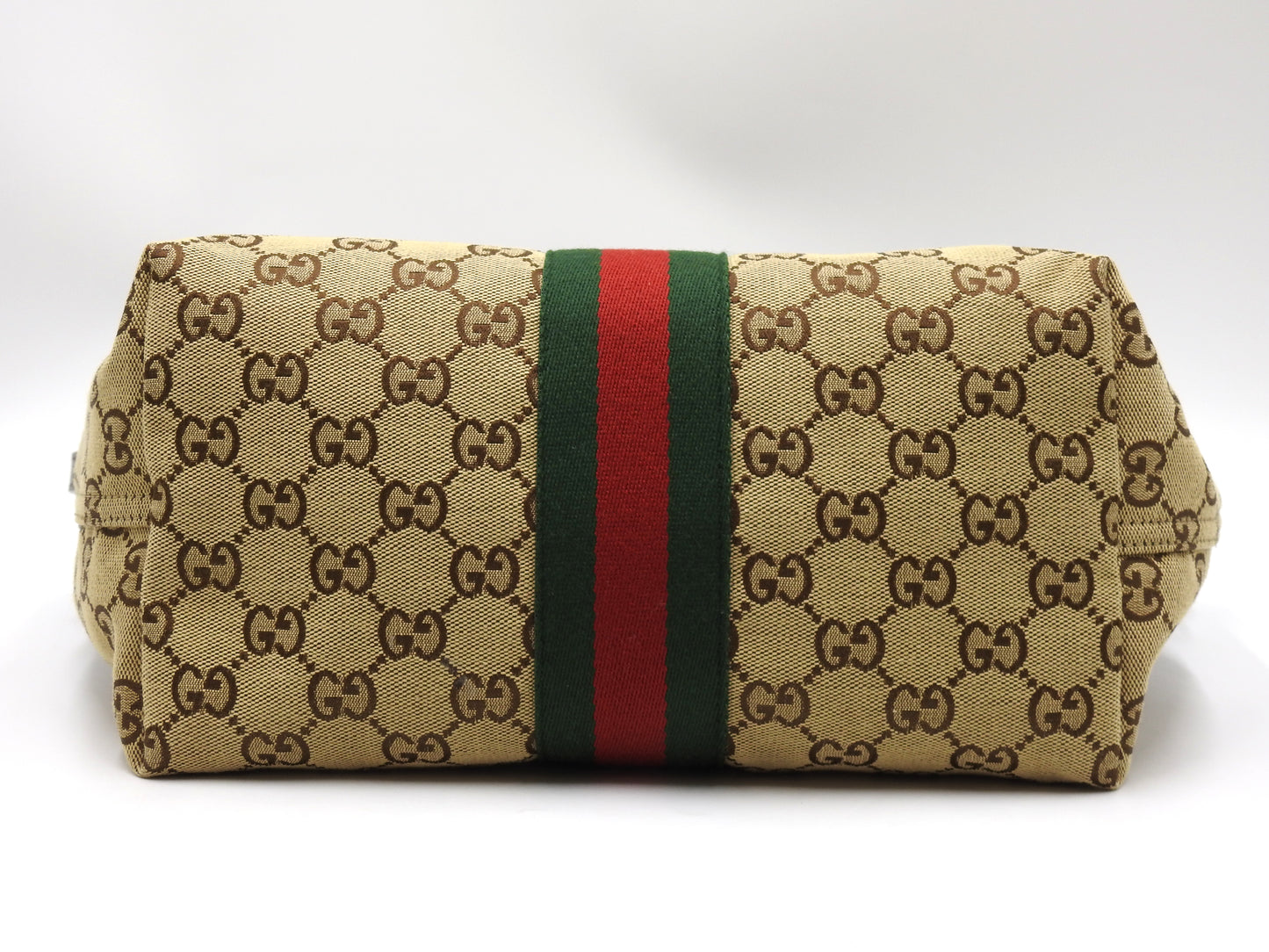 GUCCI GG Canvas Giglio Small Hobo Tote Shoulder Bag Beige Brown 860845