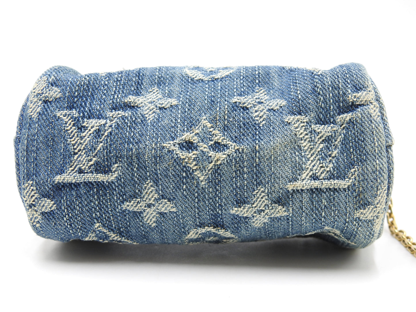 LOUIS VUITTON Monogram Denim Trousse Speedy PM Pouch Blue M95082