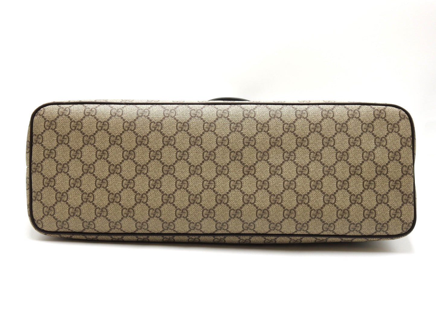 GUCCI GG Supreme Leather Large Tote Bag Monogram Beige Brown 406403