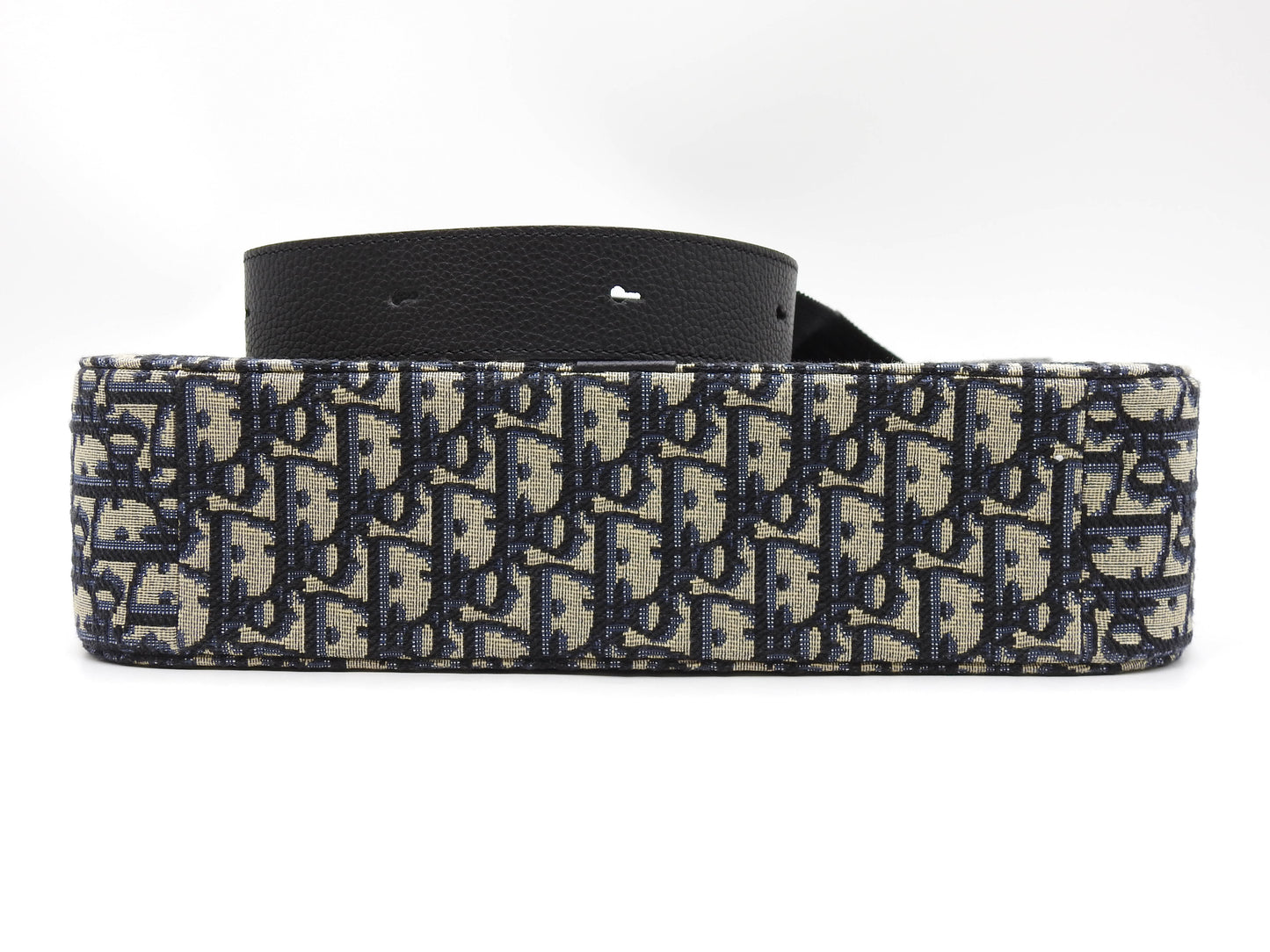 Christian Dior Saddle Messenger Shoulder Bag Oblique Jacquard Canvas Navy