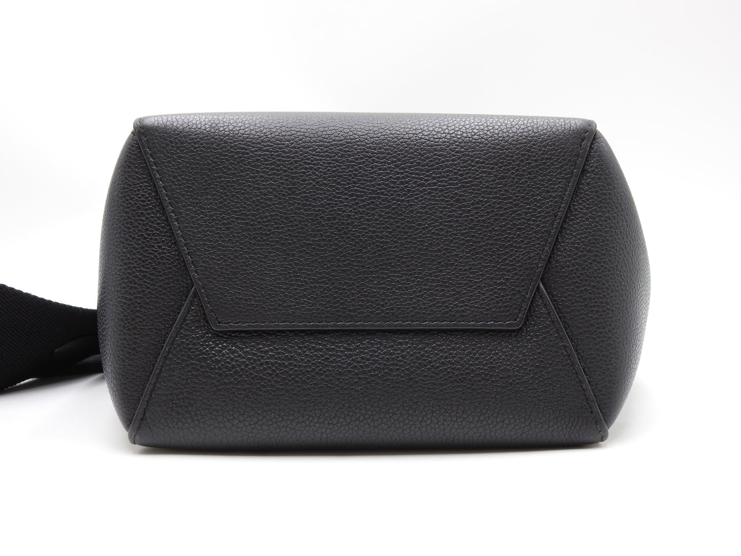 CELINE Small Sangle Bucket Shoulder Bag Soft Grained Calfskin Black