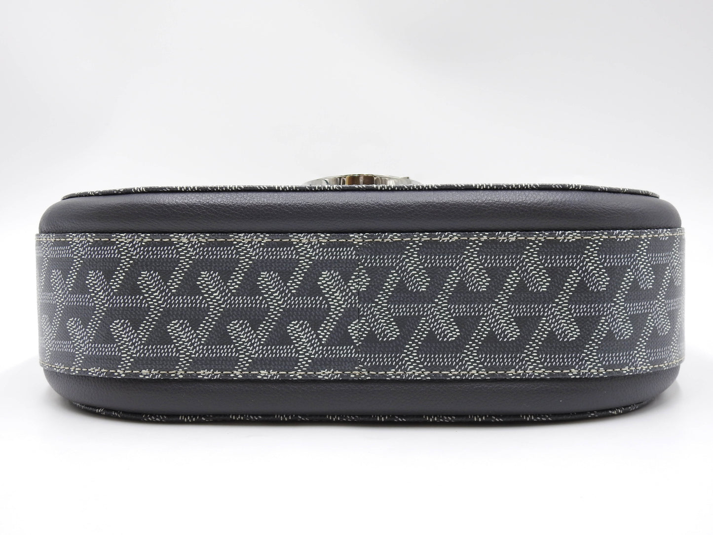 GOYARD Goyardine Sac 233 PM Shoulder Bag PVC Leather Grey Silver