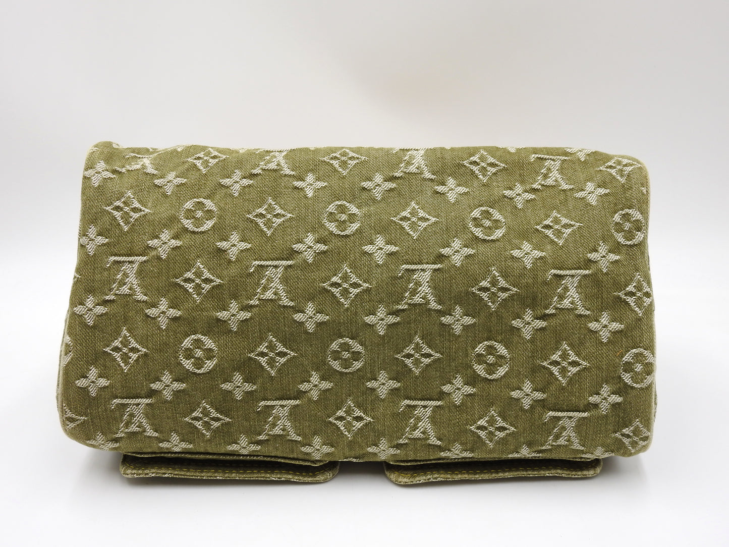 LOUIS VUITTON Monogram Denim Neo Speedy Hand Bag Boston Bag Khaki M95215
