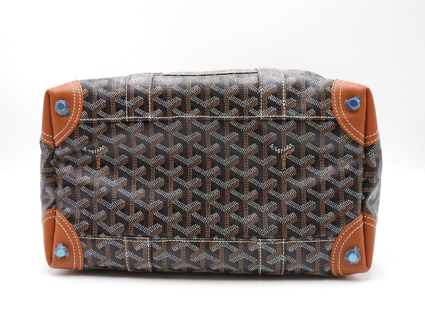 GOYARD Goyardine Boeing 30 2way Shoulder Hand Bag PVC Leather Black Brown