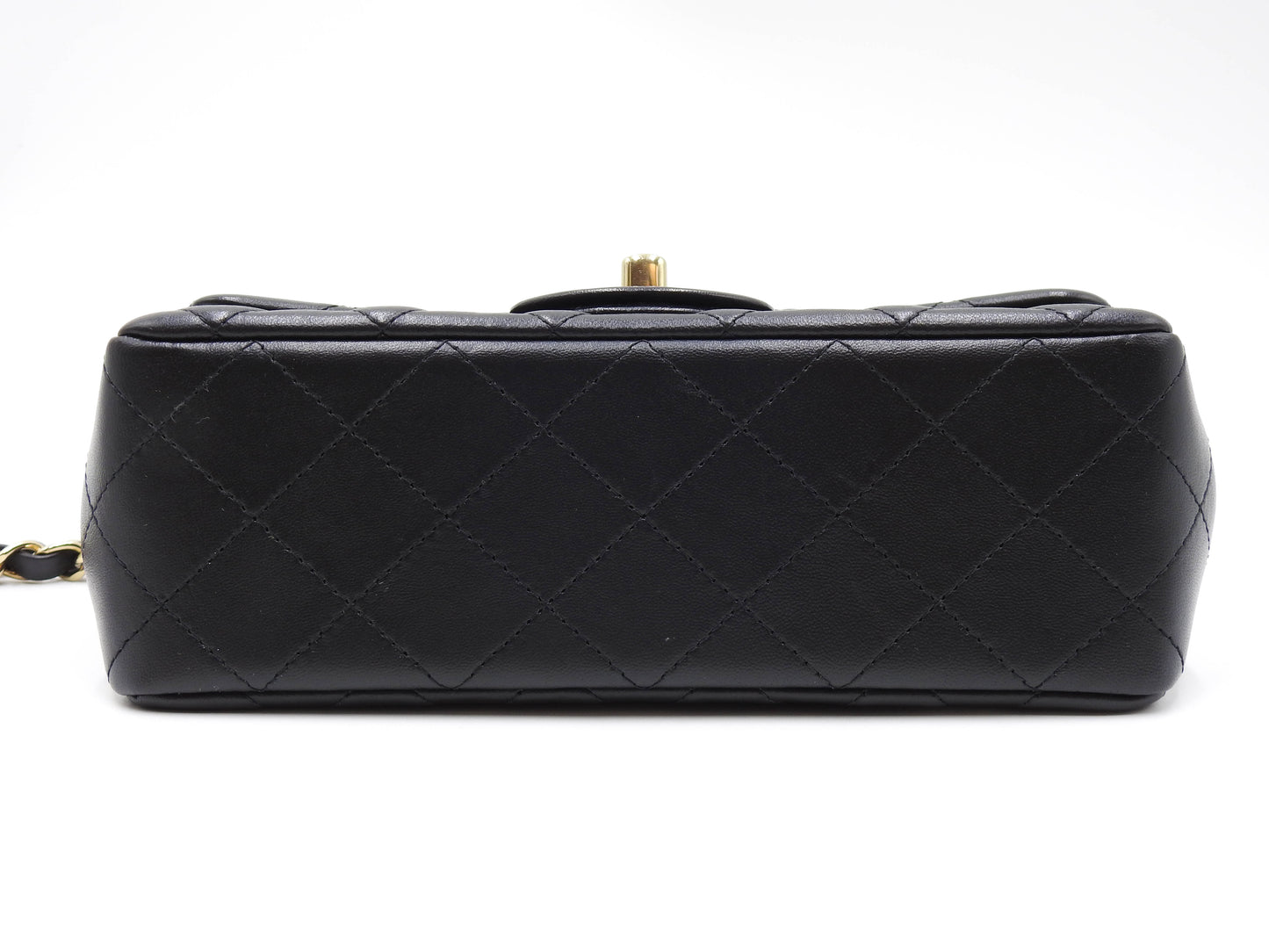 CHANEL CC Mini Matelasse 20 Flap Chain Shoulder Bag Lambskin Black A69900