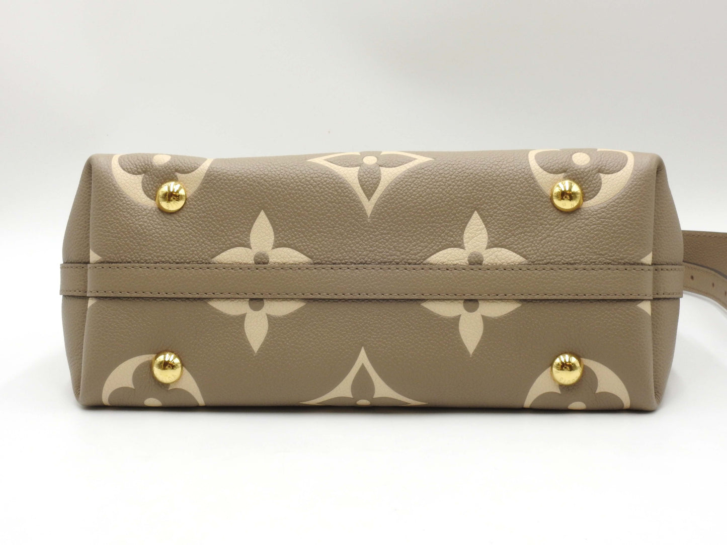 LOUIS VUITTON Monogram Empreinte Carryall Zip NM PM Dove Cream M47180