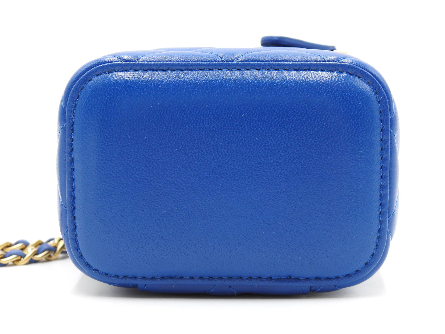 CHANEL Matelasse Pearl Crush Small Vanity Chain Shoulder Bag Blue AP1447
